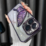 Luxury Quicksand Glitter Bling Clear Butterfly Mobile Cover - Image 7