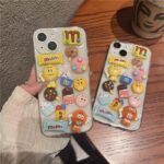3D Cartoon Candy Chocolate Bean Phone Case for IPhones