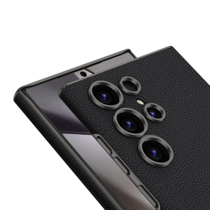 Premium PU Leather With Precise Camera Frame Skin Feel Business Protective Phone Case - Image 4
