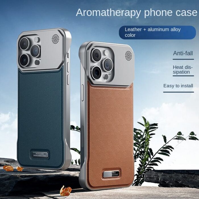 Hfb964305540e4b10b94c7d64d0be25cd3.jpg_960x960q80 Leather Aromatherapy Magnetic Phone Case - Image 1