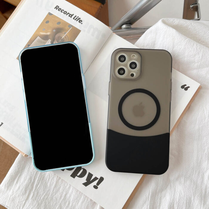 Hot Selling Matte Multi-Color Half PC Transparent Phone Case - Image 2