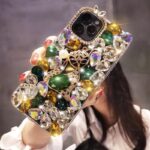 New Luxury Women Design Glitter Women Girl Bling Diamond Pearl Soft Tpu Back Rhinestones Phone Case - Image 3