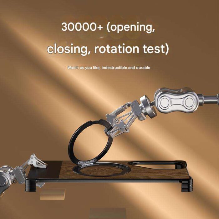 Premium Frameless Aluminum Metal Leather Wood Grain Magnetic Case - Image 4