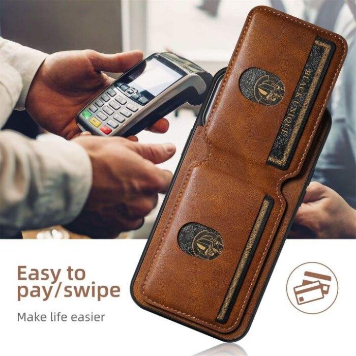 Business Folding Holder Wallet Leather Mobile Phone Case - Image 5