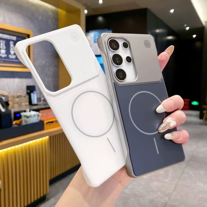 High Quality Plating Frameless Frosted PC Magnetic Charging With Aromatherapy Mobile Phone Case - Image 7