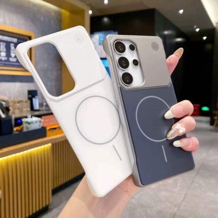 High Quality Plating Frameless Frosted PC Magnetic Charging With Aromatherapy Mobile Phone Case