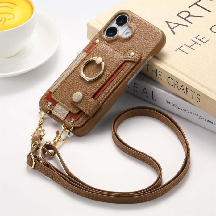Business Pu Leather Crossbody Phone Case - Image 1