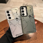 Aircraft Route Colorful Silver IMD Phone case