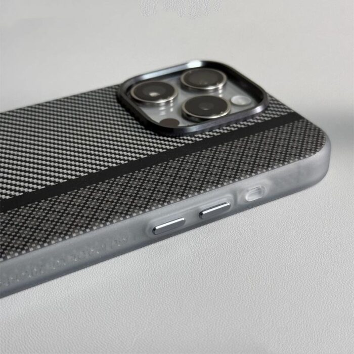 Premium Matte Carbon Fiber Texture Magnetic Cell Phone Case - Image 5