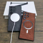 Business Leather Magnetic Charging Phone Case - Image 2
