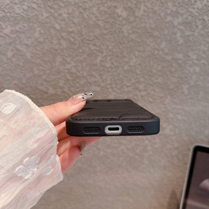 Novel Design Decompression Down Jacket PU Phone Case for iPhone - Image 6