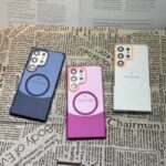 New Design up and Down Stitching Two-color Frosted Magnetic Suction Phone case for Samsung - Image 2
