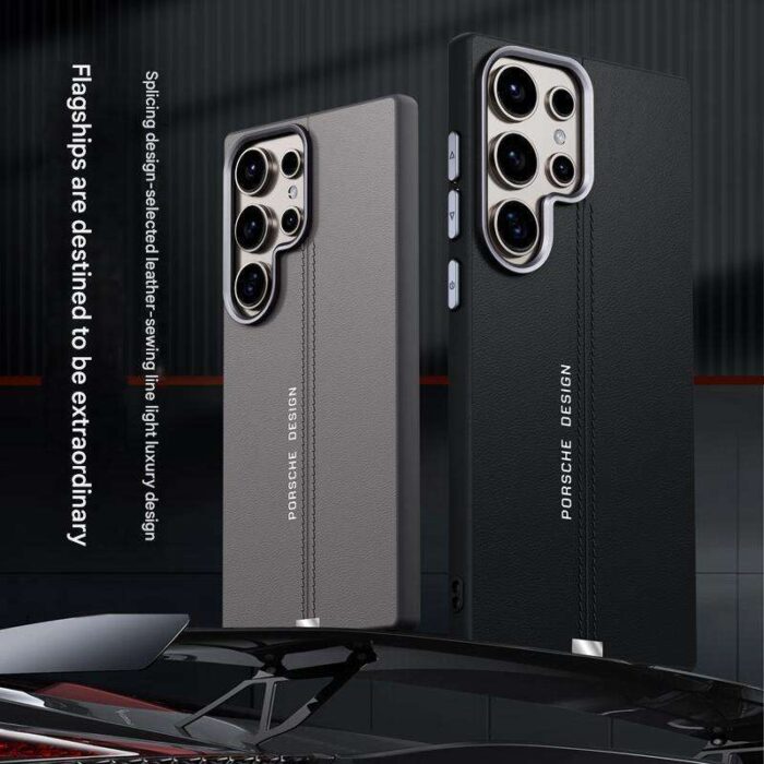 Premium PU Leather Magnetic Mobile Phone Case - Image 2