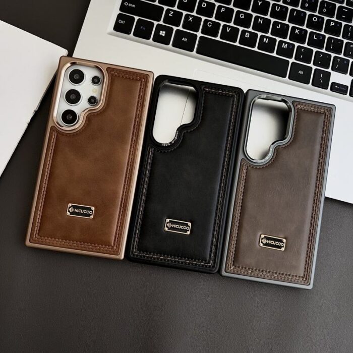 New Matte PU Leather Mobile Phone Cases for Samsung - Image 2