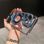 High Quality Transparent Magnetic Holder Phone case for iphone - Image 4