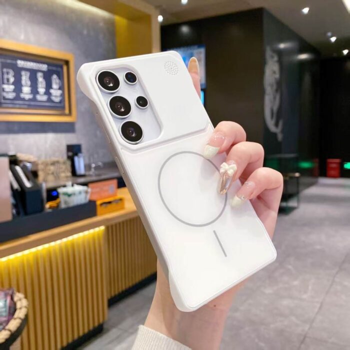 High Quality Plating Frameless Frosted PC Magnetic Charging With Aromatherapy Mobile Phone Case - Image 6