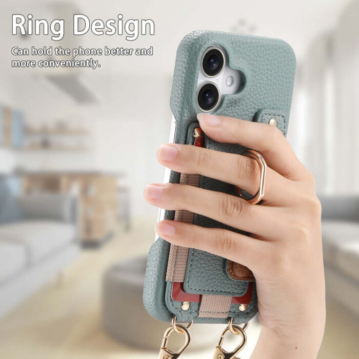 Business Pu Leather Crossbody Phone Case - Image 4