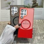 New Design up and Down Stitching Two-color Frosted Magnetic Suction Phone case for Samsung - Image 6