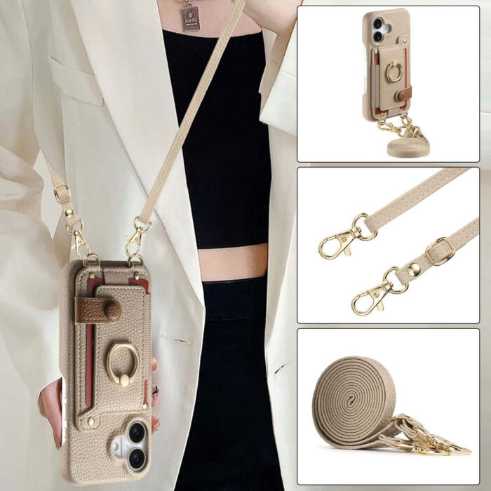 Business Pu Leather Crossbody Phone Case - Image 3