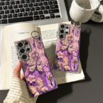 The New Blue Rhinodiamond Oil Painting Purple Butterfly Wristband Fashion Phone case - Image 7