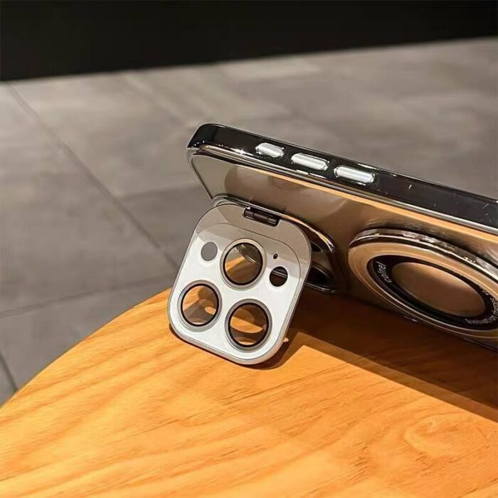 High Quality Transparent Magnetic Holder Phone case for iphone - Image 2