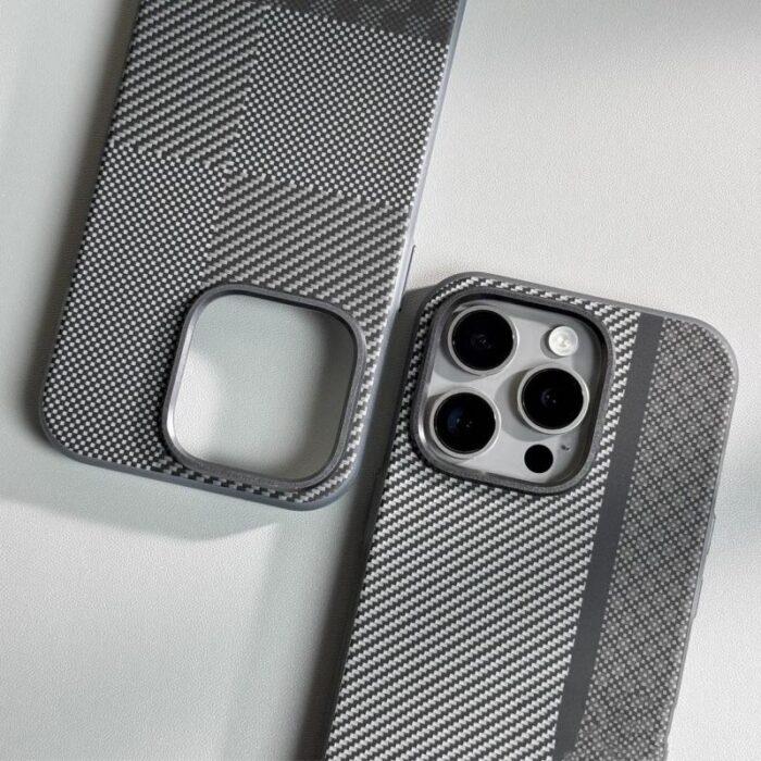 Premium Matte Carbon Fiber Texture Magnetic Cell Phone Case - Image 4