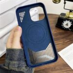 Aluminum Fence Heat Dissipation Luxury Leather Cover With Magnetic Phone Case - Image 4