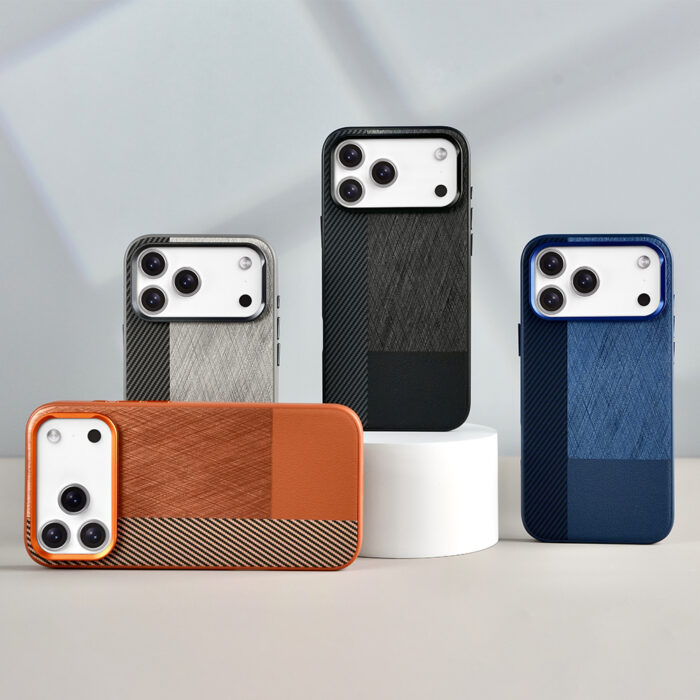 Splicing Skin Luxury Leather Mobile Phone Case for iPhone - Image 7