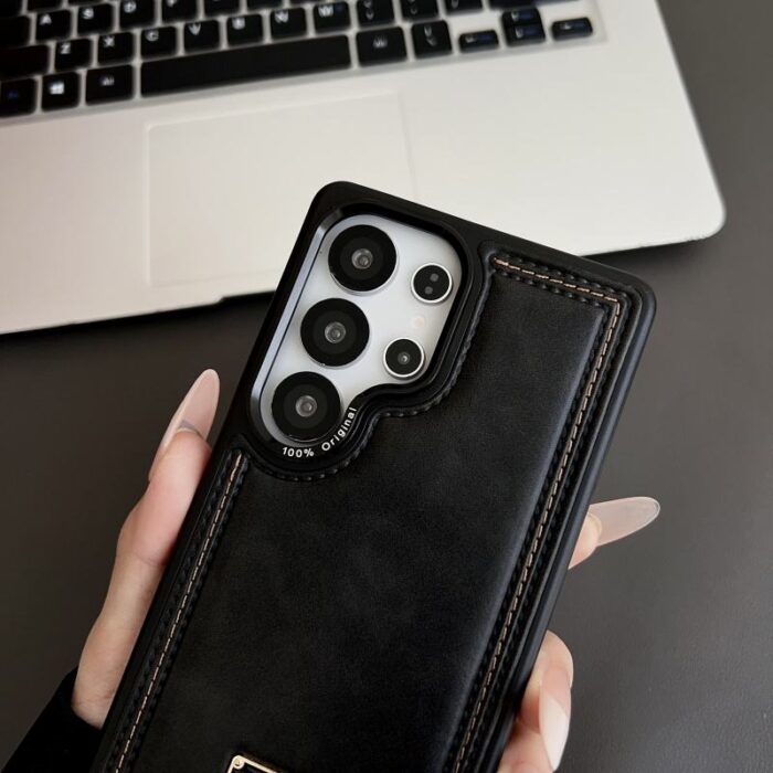 New Matte PU Leather Mobile Phone Cases for Samsung - Image 3