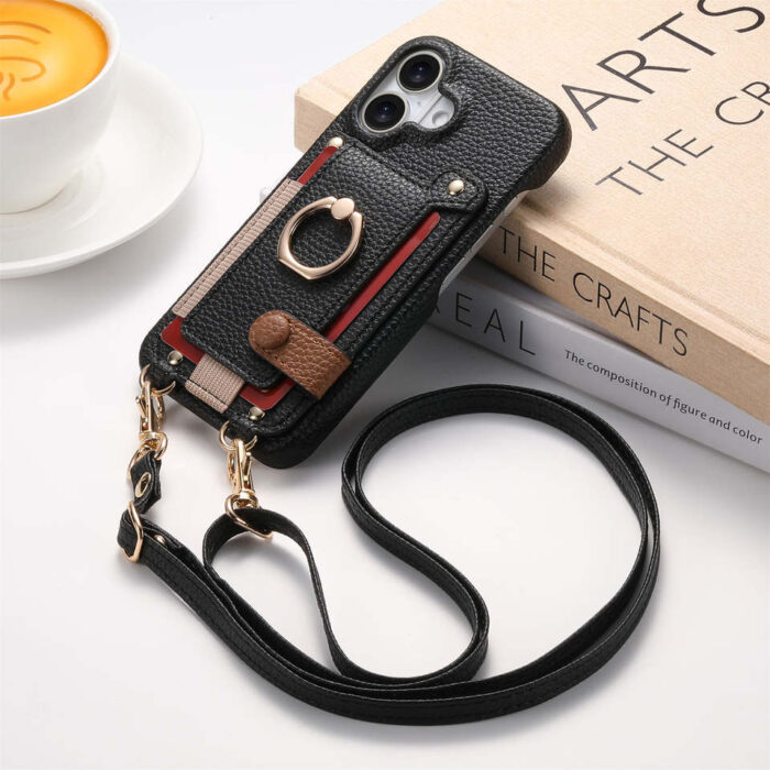 Business Pu Leather Crossbody Phone Case - Image 5