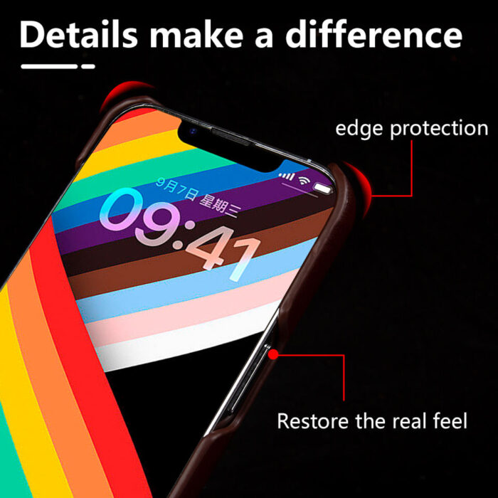 Anti slip and Anti Drop Leather iPhone Case - Image 4