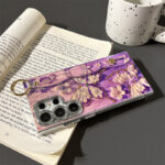 The New Blue Rhinodiamond Oil Painting Purple Butterfly Wristband Fashion Phone case - Image 6