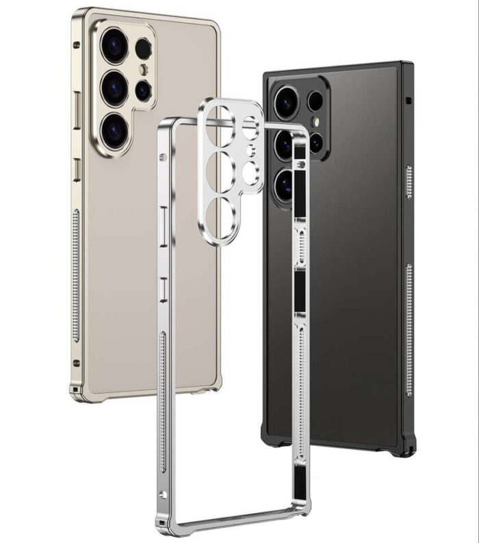 H86b4e0478c6c4f99a71e607d3676739cd.jpg_960x960q80 Aluminum Alloy Bumper Frameless Metal Heat Dissipation Shockproof Cover with Metal Lens - Image 1