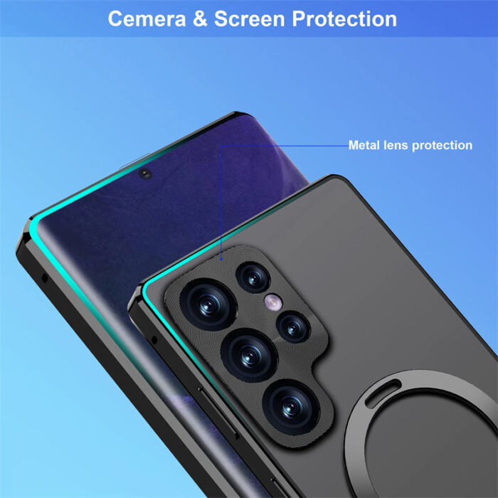 Premium HD Screen Tempered Glass With Stand Phone Case - Image 4