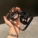 High Quality Transparent Magnetic Holder Phone case for iphone - Image 5