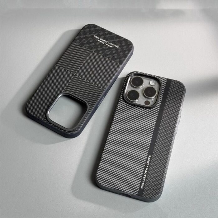 Premium Matte Carbon Fiber Texture Magnetic Cell Phone Case - Image 3