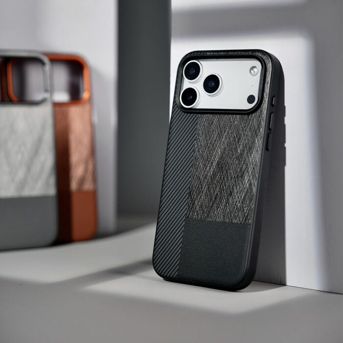 Splicing Skin Luxury Leather Mobile Phone Case for iPhone - Image 3