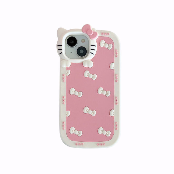 Bow Cat Cartoon Soft Shell Phone Back Cover Silicone Phone case - Image 6