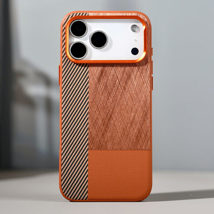 Splicing Skin Luxury Leather Mobile Phone Case for iPhone - Image 6