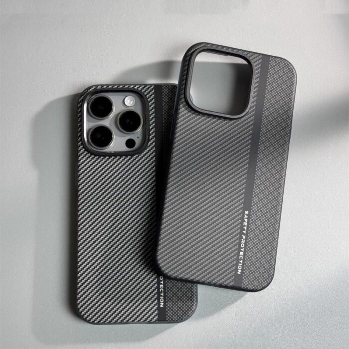 Premium Matte Carbon Fiber Texture Magnetic Cell Phone Case - Image 2