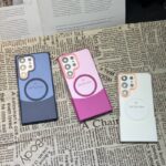 New Design up and Down Stitching Two-color Frosted Magnetic Suction Phone case for Samsung - Image 3