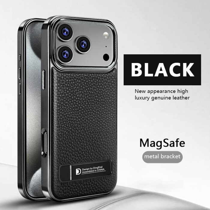 Luxurious Electroplated PU Leather Phone case iPhone - Image 4