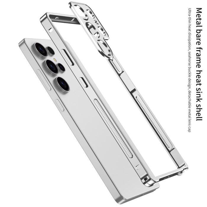 Aluminum Alloy Bumper Frameless Metal Heat Dissipation Shockproof Cover with Metal Lens - Image 3
