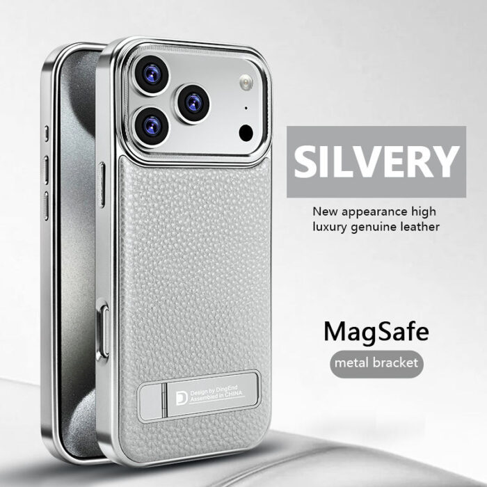 Luxurious Electroplated PU Leather Phone case iPhone - Image 5