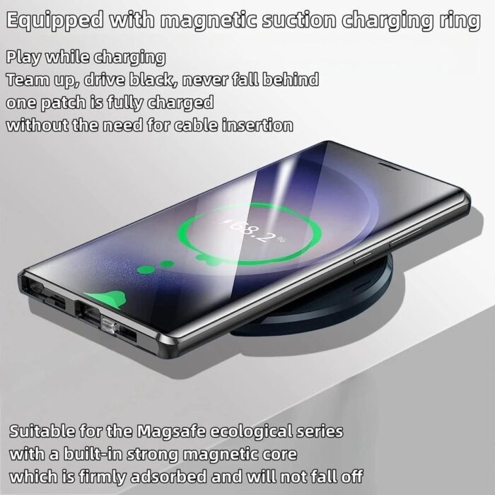 High Clear Double Sided Tempered Glass Protector Metal Bumper Magnetic Phone Case - Image 6