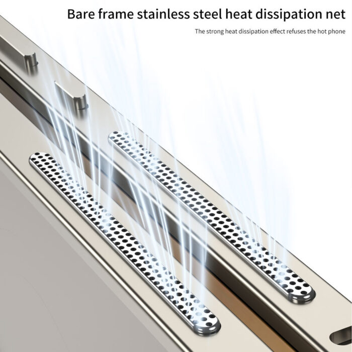 Aluminum Alloy Bumper Frameless Metal Heat Dissipation Shockproof Cover with Metal Lens - Image 4