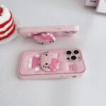 New Cute Silicone Cartoon KT Cat Holder Phone Case - Image 2