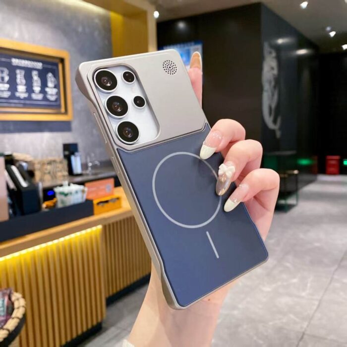 High Quality Plating Frameless Frosted PC Magnetic Charging With Aromatherapy Mobile Phone Case - Image 5