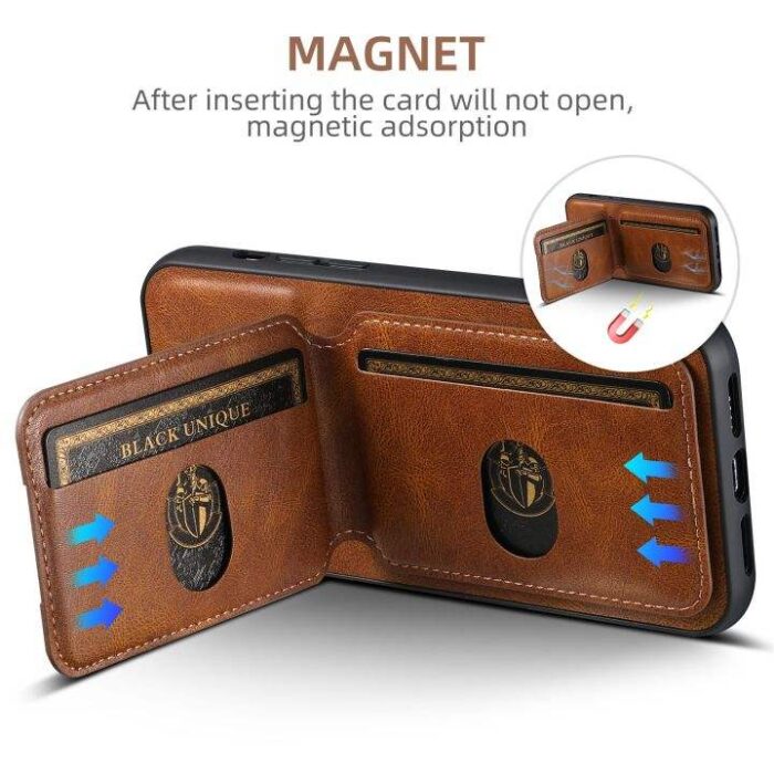 Business Folding Holder Wallet Leather Mobile Phone Case - Image 3