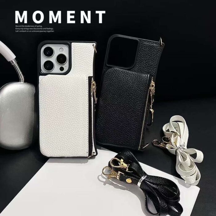 Shockproof PU Leather Phone Case Wallet With Card Holder for iPhone - Image 3
